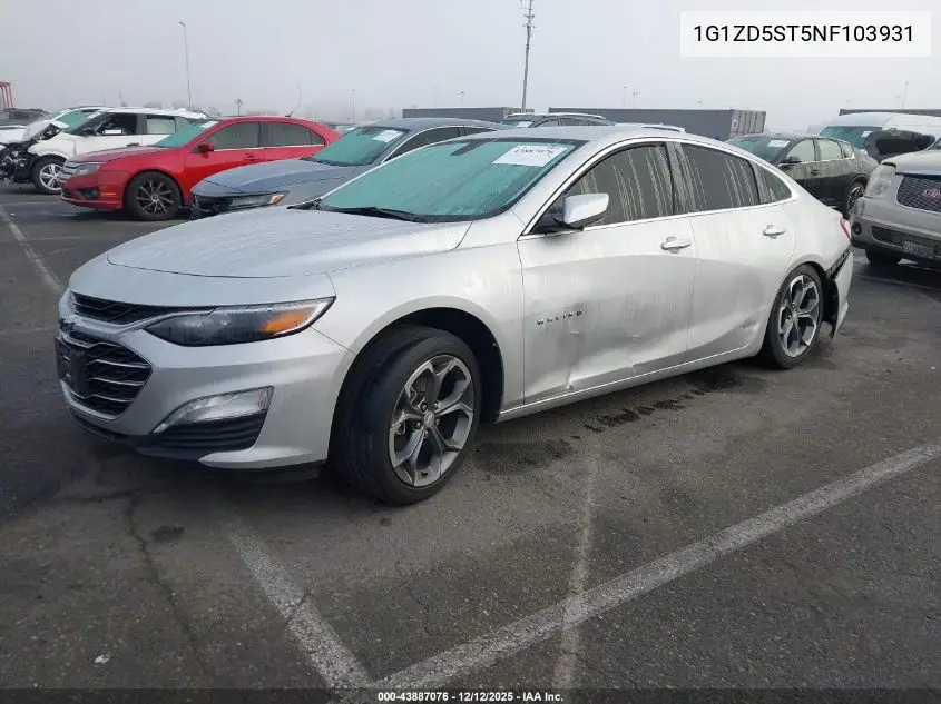 1G1ZD5ST5NF103931 2022 Chevrolet Malibu Fwd Lt