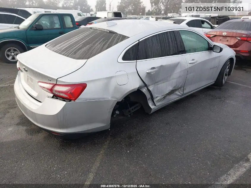 1G1ZD5ST5NF103931 2022 Chevrolet Malibu Fwd Lt