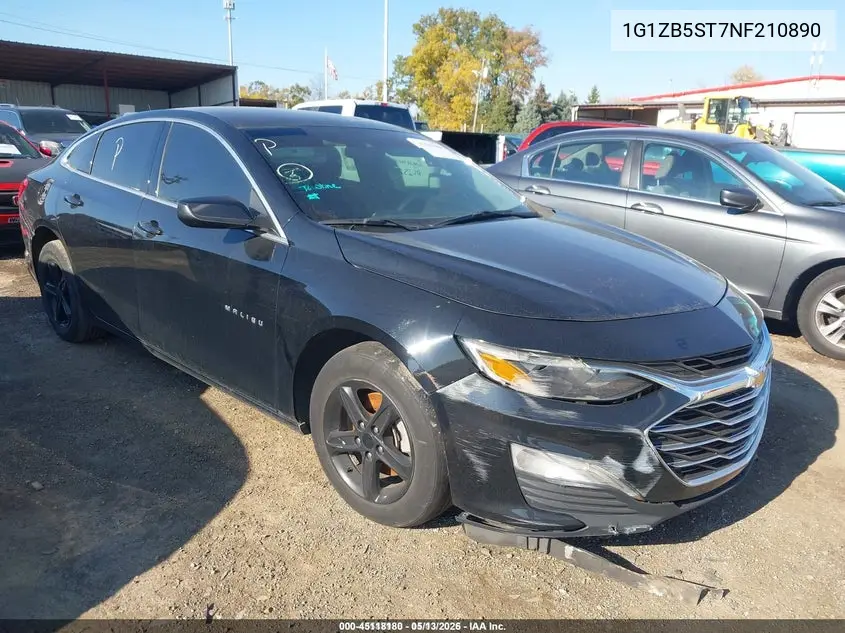 1G1ZB5ST7NF210890 2022 Chevrolet Malibu Fwd Ls