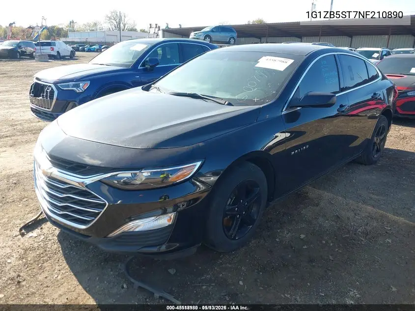 1G1ZB5ST7NF210890 2022 Chevrolet Malibu Fwd Ls