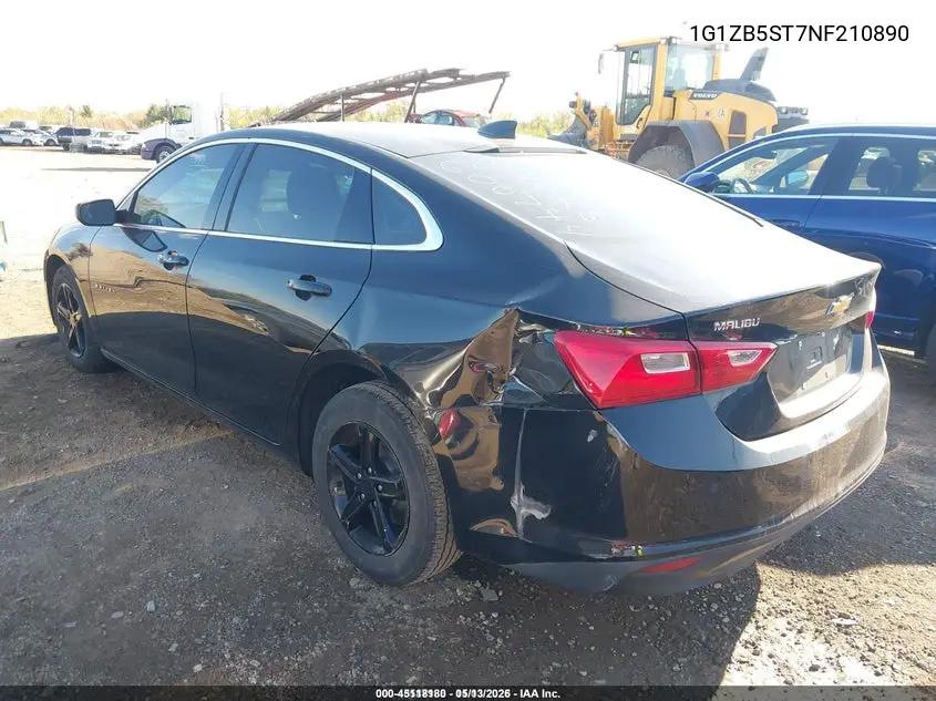1G1ZB5ST7NF210890 2022 Chevrolet Malibu Fwd Ls