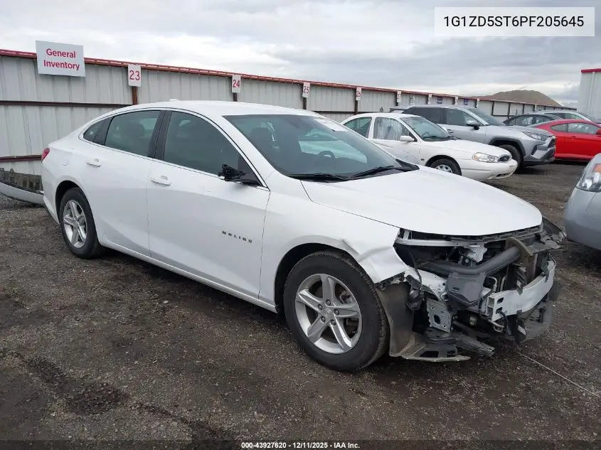 1G1ZD5ST6PF205645 2023 Chevrolet Malibu Fwd 1Lt