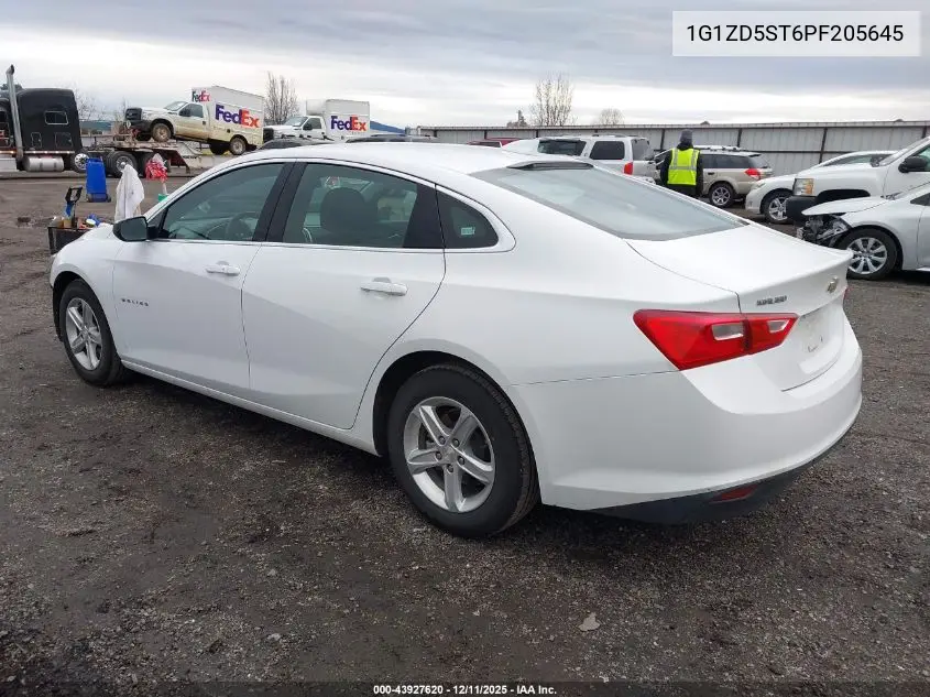1G1ZD5ST6PF205645 2023 Chevrolet Malibu Fwd 1Lt