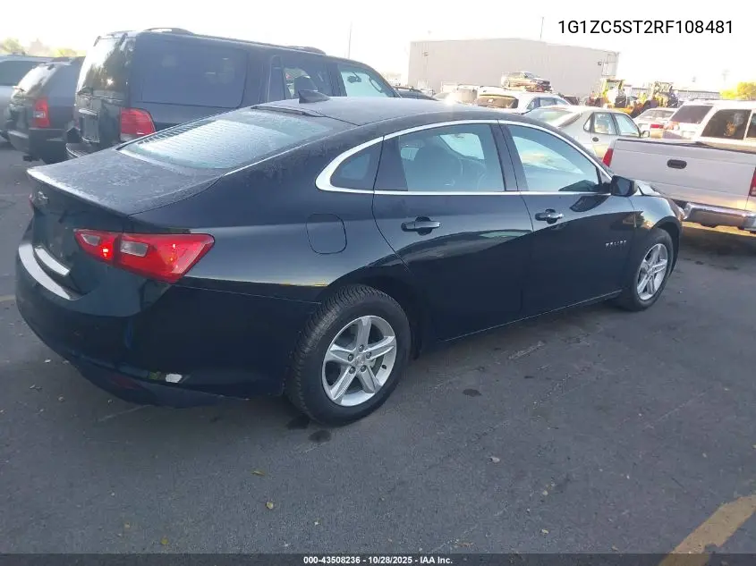 1G1ZC5ST2RF108481 2024 Chevrolet Malibu Fwd 1Fl