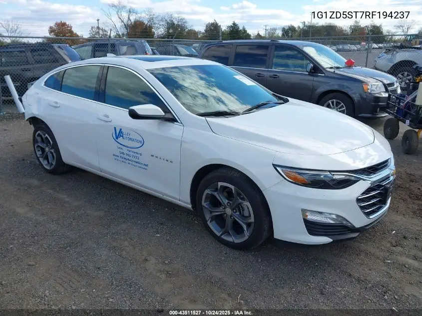 1G1ZD5ST7RF194237 2024 Chevrolet Malibu Fwd 1Lt