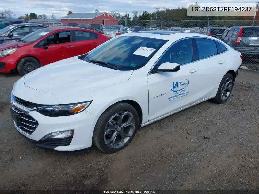1G1ZD5ST7RF194237 2024 Chevrolet Malibu Fwd 1Lt