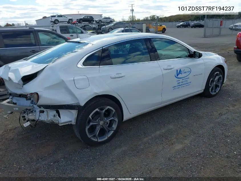 1G1ZD5ST7RF194237 2024 Chevrolet Malibu Fwd 1Lt