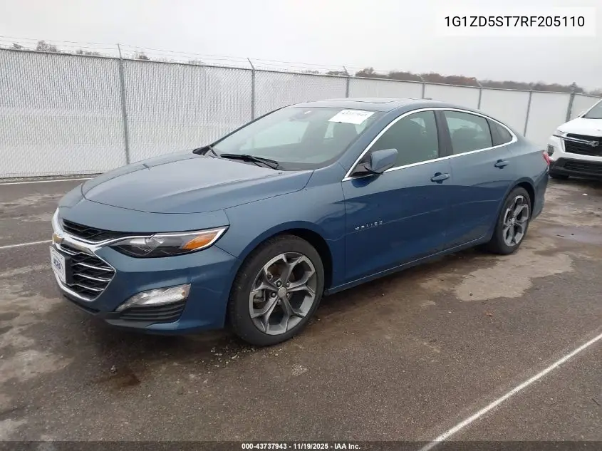 1G1ZD5ST7RF205110 2024 Chevrolet Malibu Fwd 1Lt