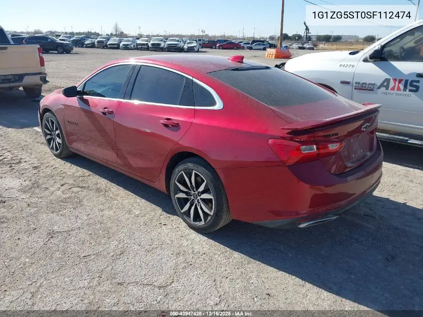 1G1ZG5ST0SF112474 2025 Chevrolet Malibu Fwd Rs
