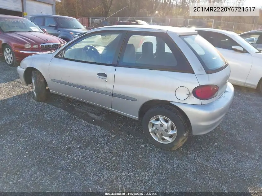 2C1MR2220Y6721517 2000 Chevrolet Metro Lsi