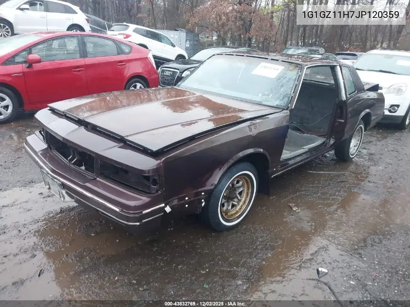1G1GZ11H7JP120359 1988 Chevrolet Monte Carlo