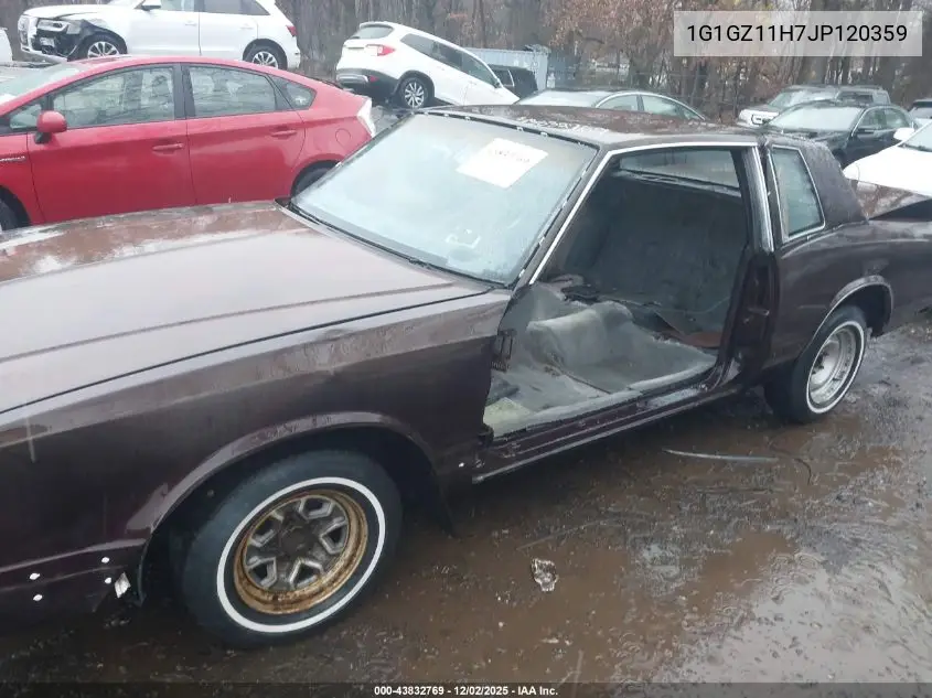 1G1GZ11H7JP120359 1988 Chevrolet Monte Carlo