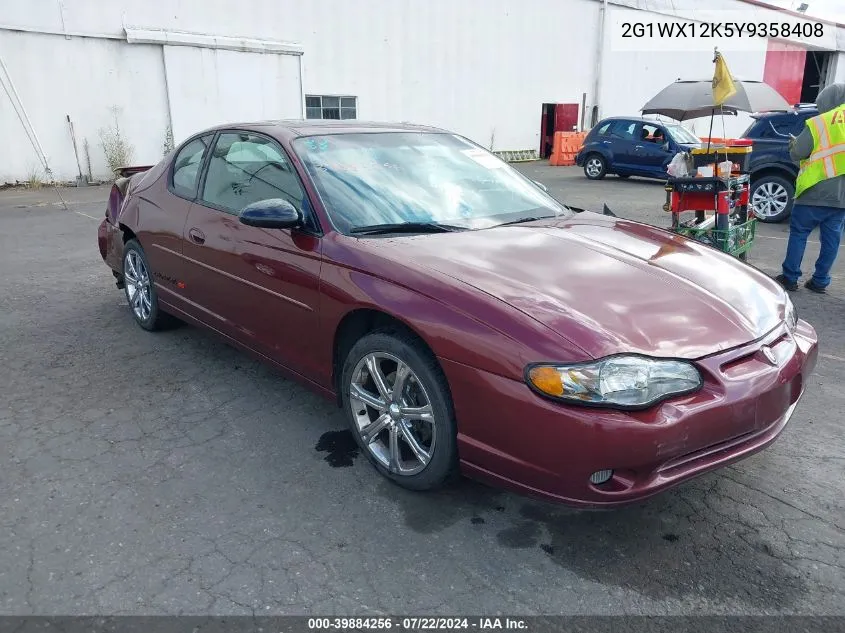 2G1WX12K5Y9358408 2000 Chevrolet Monte Carlo Ss