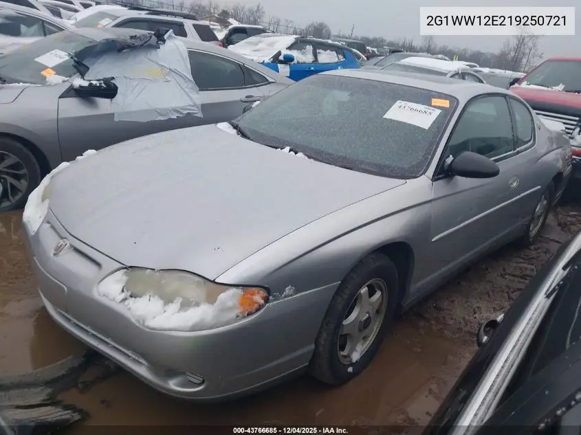 2G1WW12E219250721 2001 Chevrolet Monte Carlo Ls