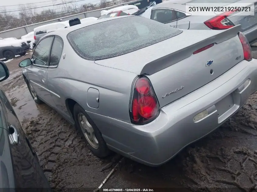 2G1WW12E219250721 2001 Chevrolet Monte Carlo Ls