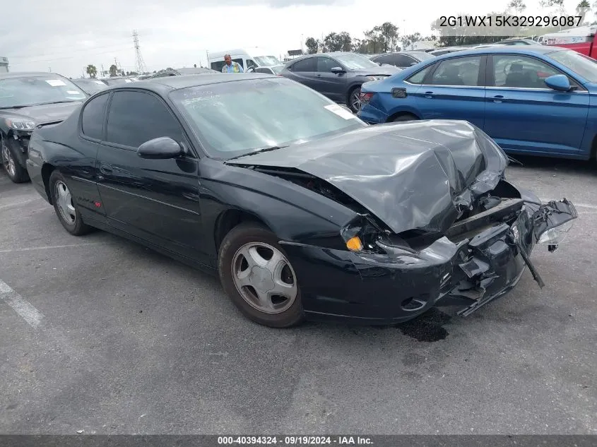 2G1WX15K329296087 2002 Chevrolet Monte Carlo Ss