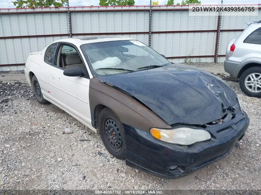 2G1WX12K439356755 2003 Chevrolet Monte Carlo Ss