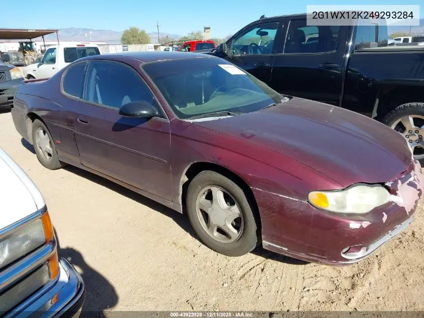2G1WX12K249293284 2004 Chevrolet Monte Carlo Ss