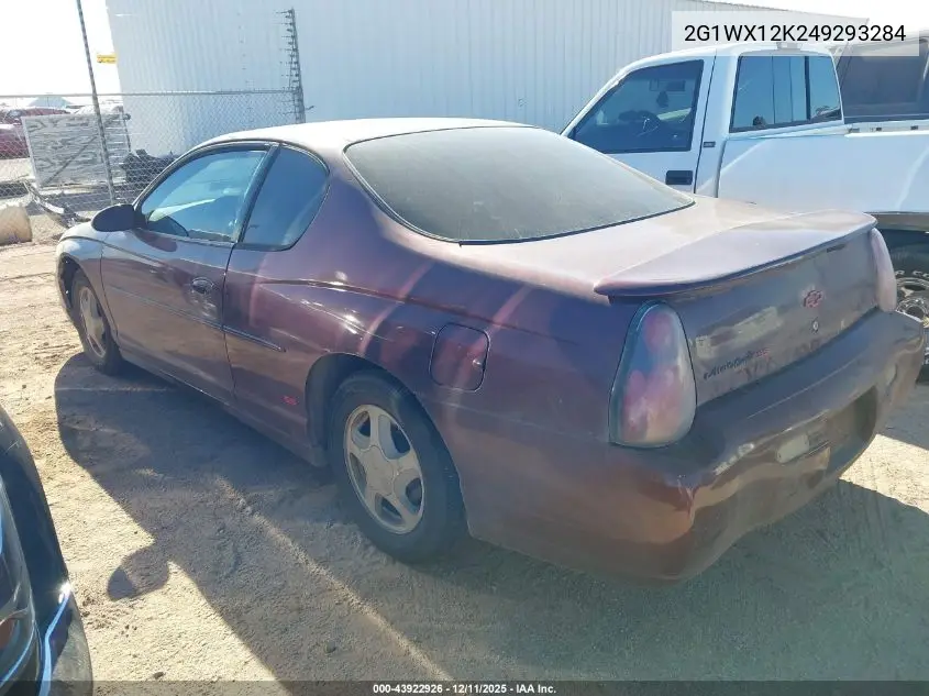 2G1WX12K249293284 2004 Chevrolet Monte Carlo Ss