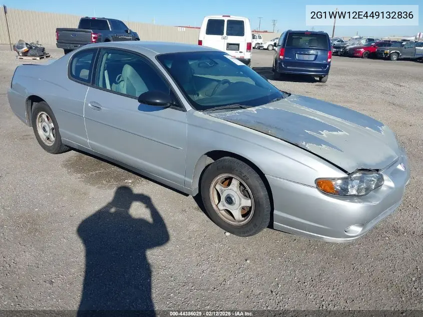2004 Chevrolet Monte Carlo Ls VIN: 2G1WW12E449132836 Lot: 44386029