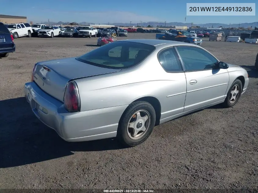 2004 Chevrolet Monte Carlo Ls VIN: 2G1WW12E449132836 Lot: 44386029