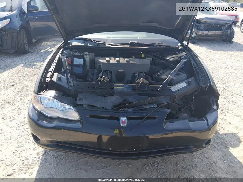 2005 Chevrolet Monte Carlo Lt VIN: 2G1WX12KX59102535 Lot: 45284188