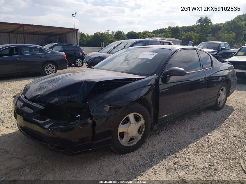 2005 Chevrolet Monte Carlo Lt VIN: 2G1WX12KX59102535 Lot: 45284188
