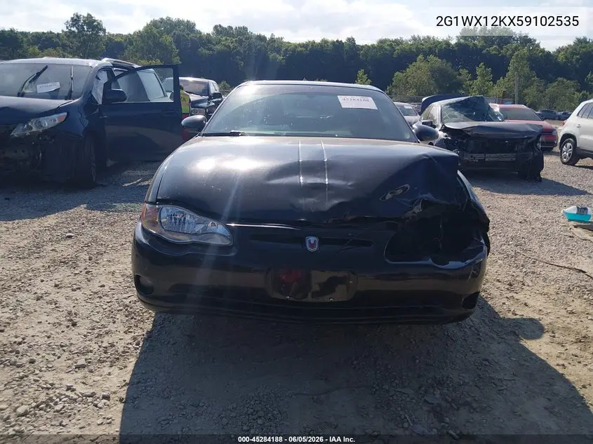 2005 Chevrolet Monte Carlo Lt VIN: 2G1WX12KX59102535 Lot: 45284188