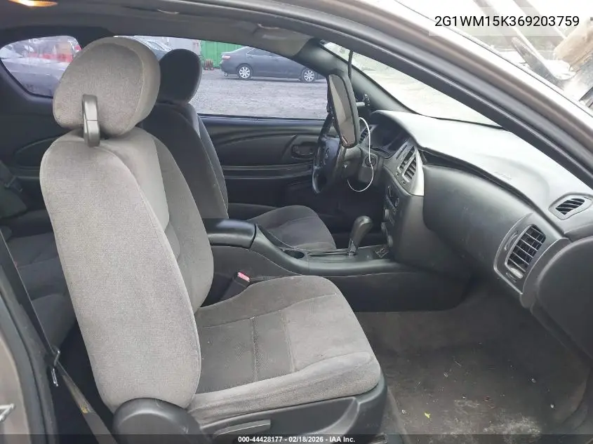 2G1WM15K369203759 2006 Chevrolet Monte Carlo Lt