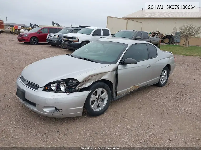 2007 Chevrolet Monte Carlo Ls VIN: 2G1WJ15K079100664 Lot: 44930433
