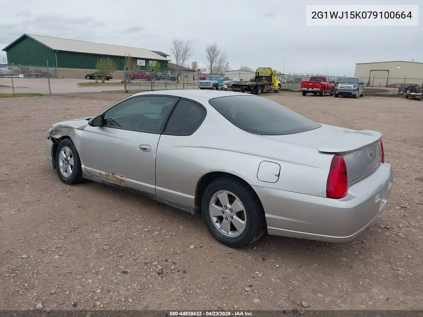 2007 Chevrolet Monte Carlo Ls VIN: 2G1WJ15K079100664 Lot: 44930433