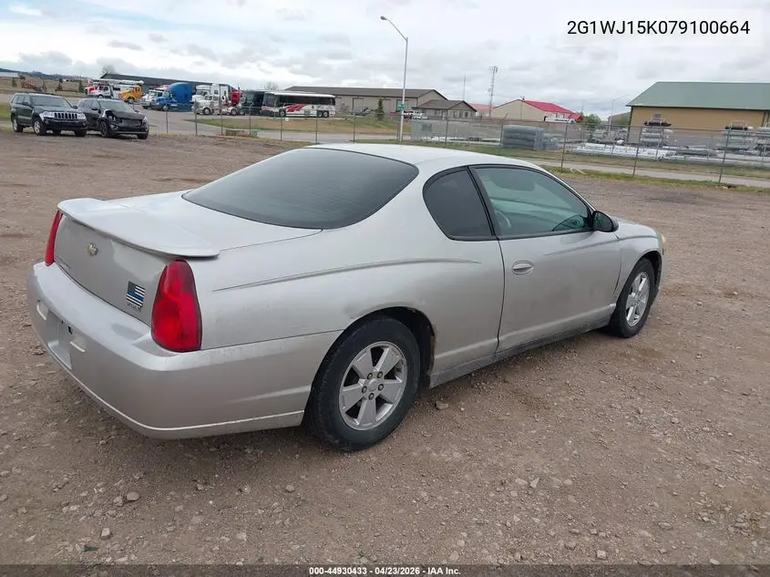 2007 Chevrolet Monte Carlo Ls VIN: 2G1WJ15K079100664 Lot: 44930433