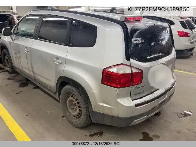 KL77P2EM9CK589850 2012 Chevrolet Orlando Lt