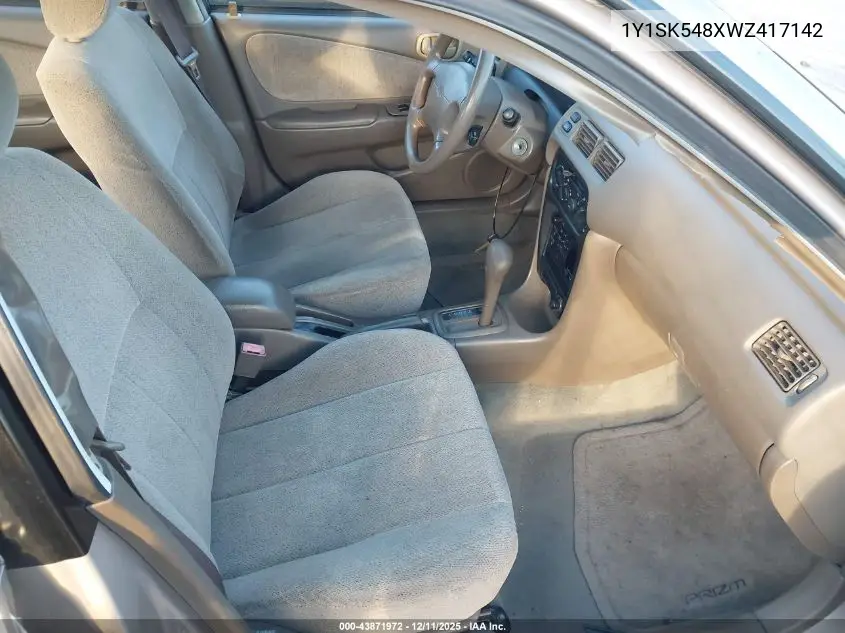 1Y1SK548XWZ417142 1998 Chevrolet Prizm Lsi