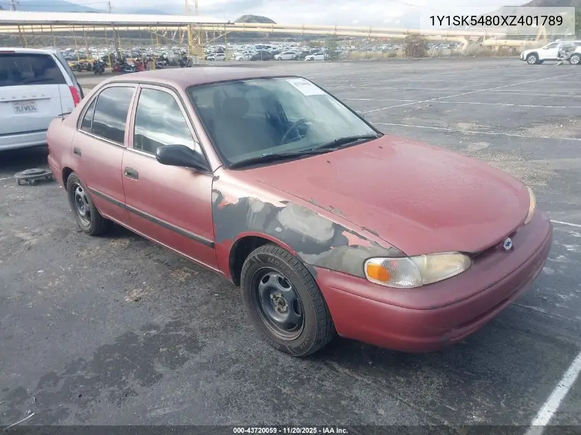 1Y1SK5480XZ401789 1999 Chevrolet Prizm