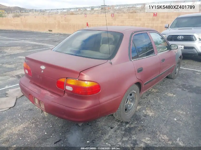 1Y1SK5480XZ401789 1999 Chevrolet Prizm