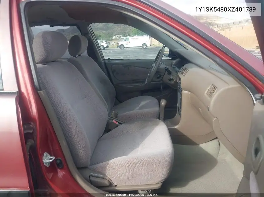 1Y1SK5480XZ401789 1999 Chevrolet Prizm