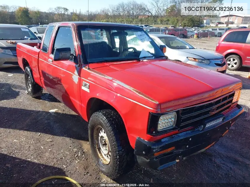 1GCCT19RXJ8236136 1988 Chevrolet S Truck S10