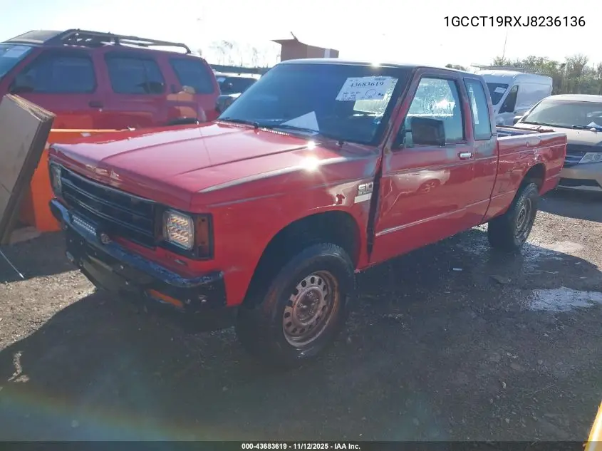 1GCCT19RXJ8236136 1988 Chevrolet S Truck S10