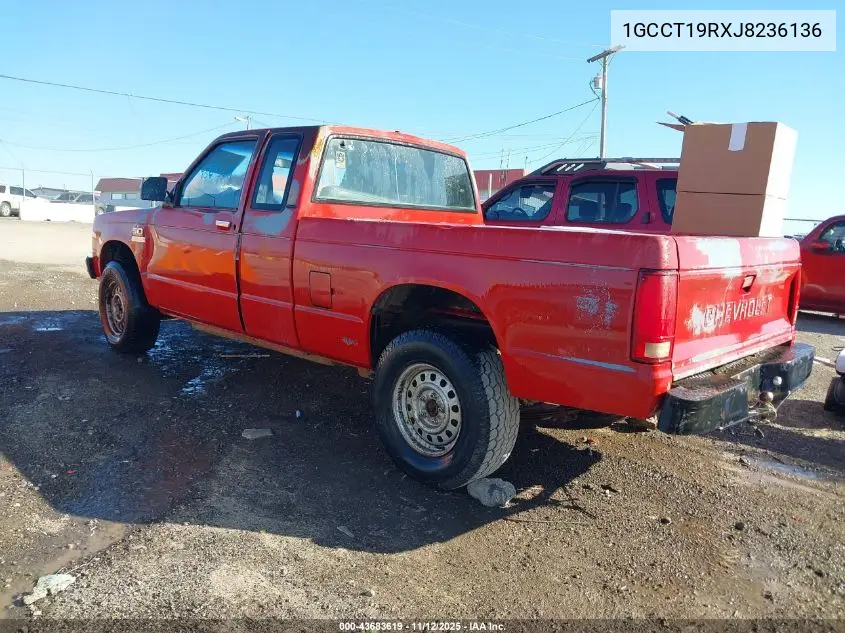 1GCCT19RXJ8236136 1988 Chevrolet S Truck S10