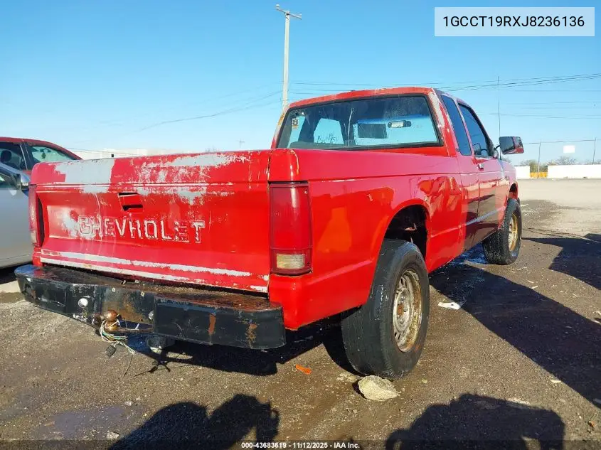 1GCCT19RXJ8236136 1988 Chevrolet S Truck S10