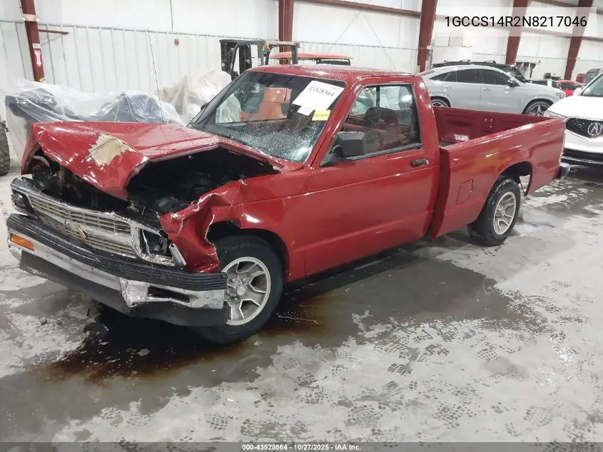 1GCCS14R2N8217046 1992 Chevrolet S Truck S10
