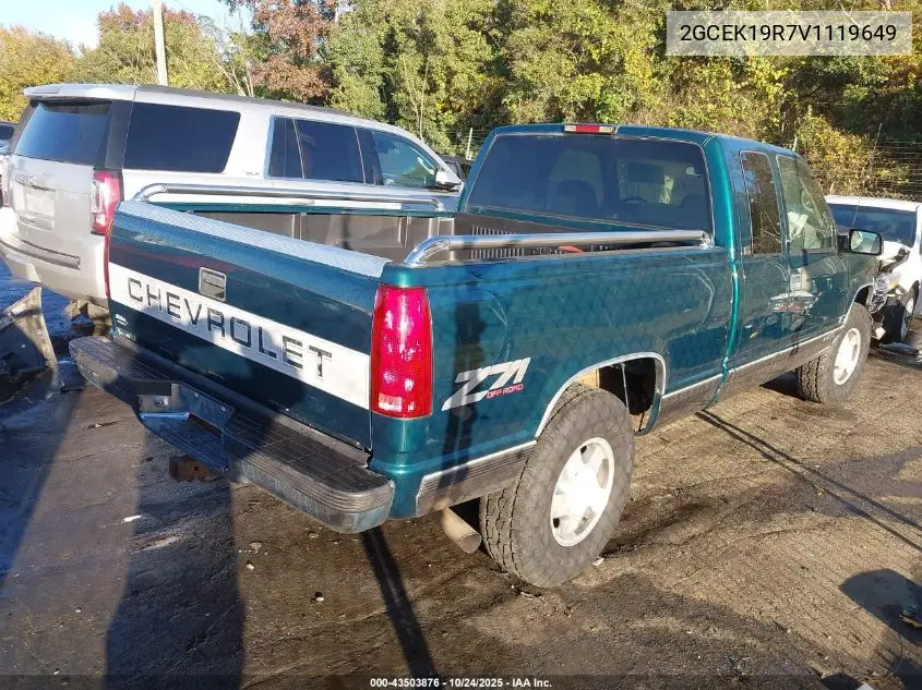 2GCEK19R7V1119649 1997 Chevrolet K1500 Fleetside