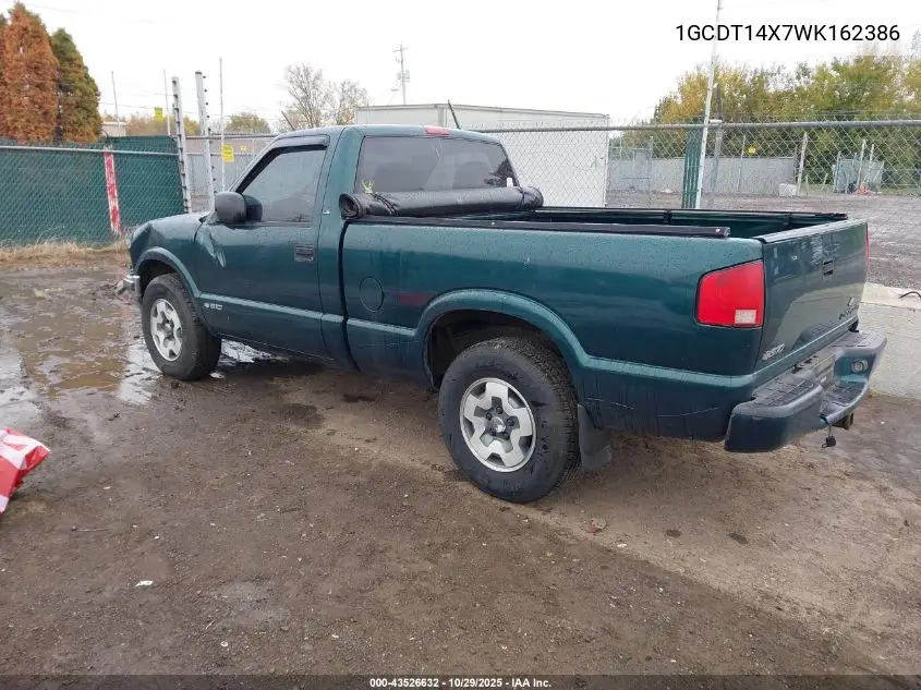 1GCDT14X7WK162386 1998 Chevrolet S-10 Ls