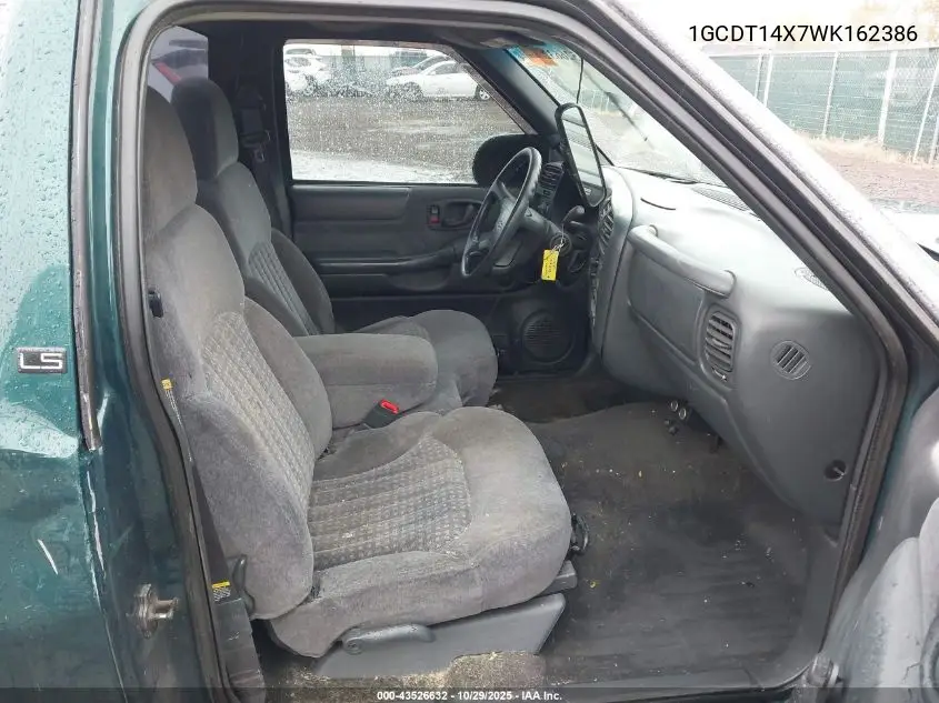 1GCDT14X7WK162386 1998 Chevrolet S-10 Ls