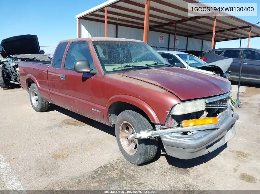 1GCCS194XW8130400 1998 Chevrolet S-10 Ls Fleetside