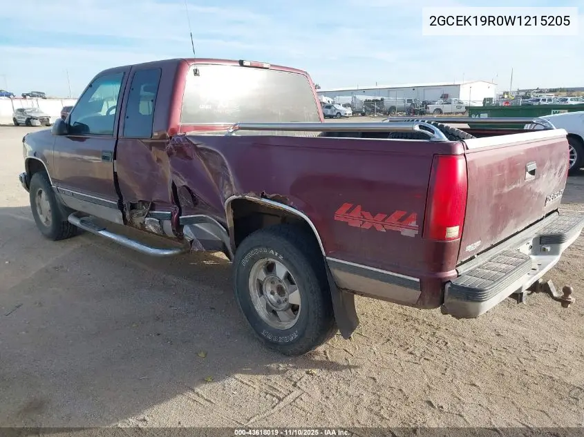 2GCEK19R0W1215205 1998 Chevrolet K1500 Fleetside
