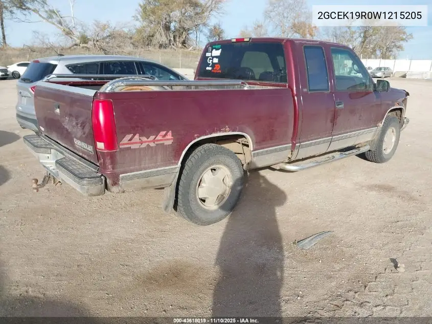 2GCEK19R0W1215205 1998 Chevrolet K1500 Fleetside