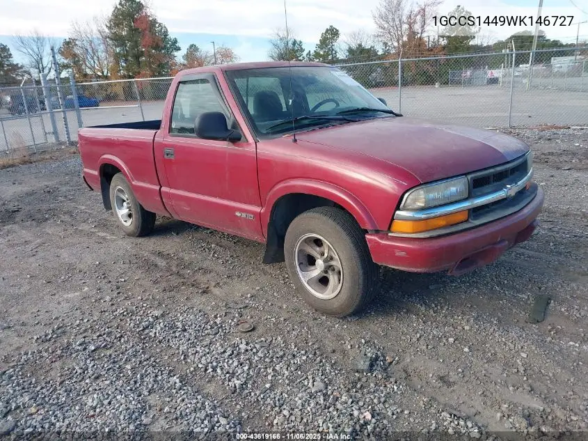 1GCCS1449WK146727 1998 Chevrolet S-10 Ls Fleetside