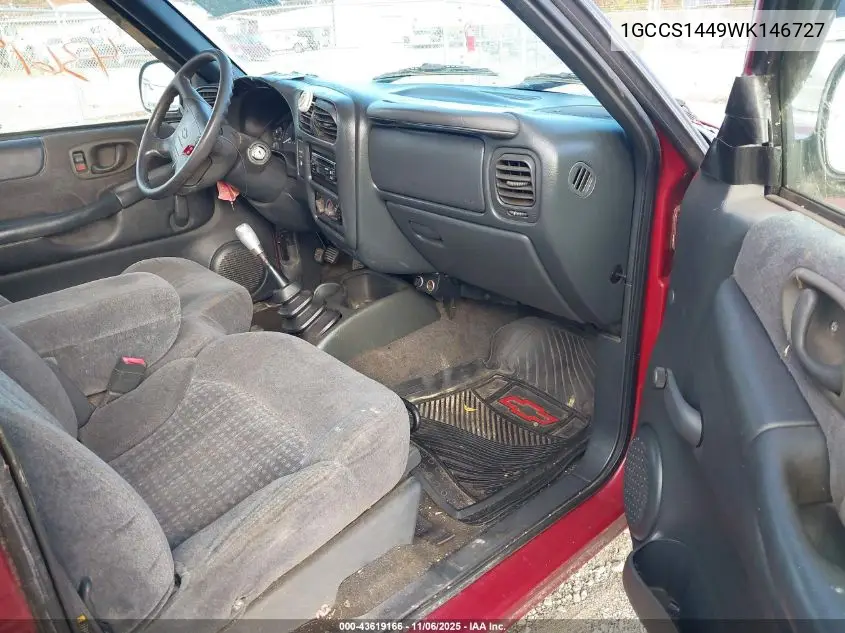 1GCCS1449WK146727 1998 Chevrolet S-10 Ls Fleetside